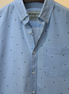 Sky Blue Mini Print Shirt