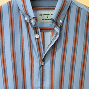 Sky Blue Rust Stripe Shirt