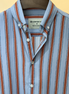 Sky Blue Rust Stripe Shirt
