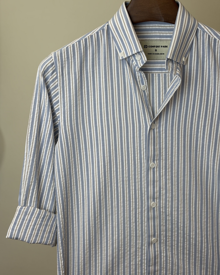 Sky & Khaki Stripe