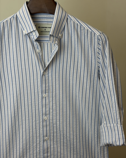 Sky & Khaki Stripe