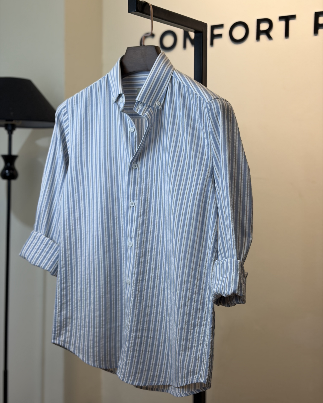 Sky & Khaki Stripe