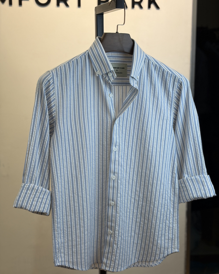 Sky & Khaki Stripe