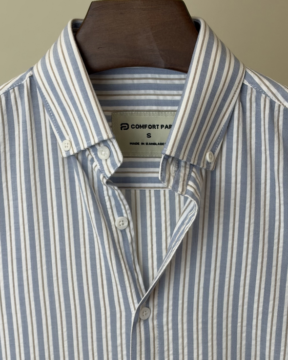 Sky & Khaki Stripe