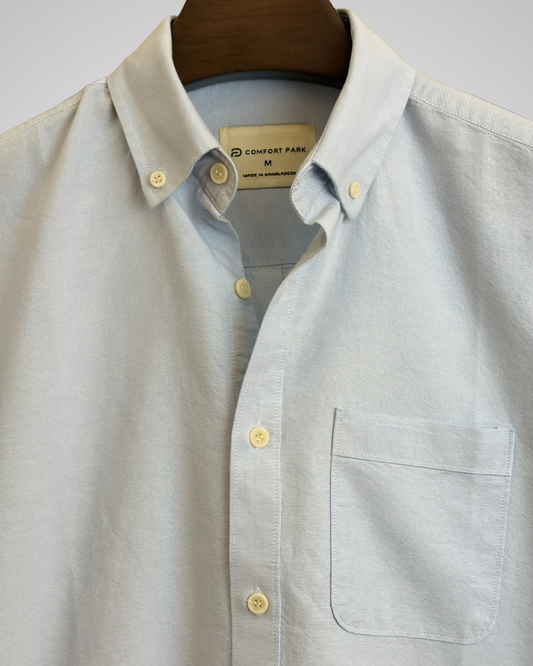 Sky blue oxford cotton shirt
