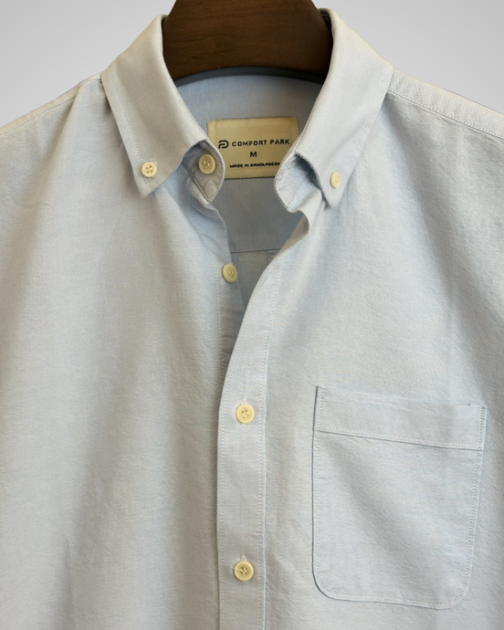 Sky blue oxford cotton shirt