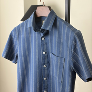 Slate Blue Striped half shirt