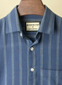 Slate Blue Striped half shirt