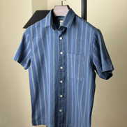 Slate Blue Striped half shirt