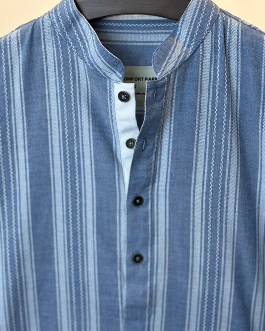 Steel Blue Stripe Punjabi