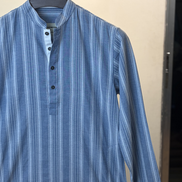 Steel Blue Stripe Punjabi