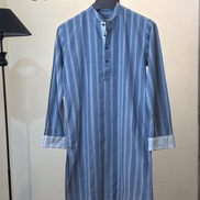 Steel Blue Stripe Punjabi