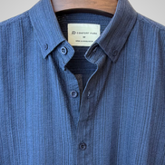 Steel Blue Textured Shirt