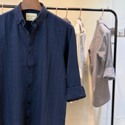 Steel Blue Textured Shirt