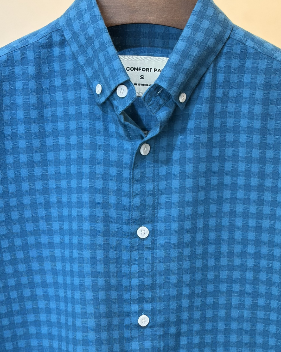 Teal Gingham Check Shirt