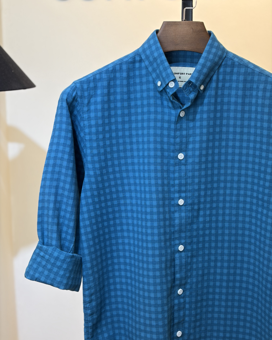 Teal Gingham Check Shirt