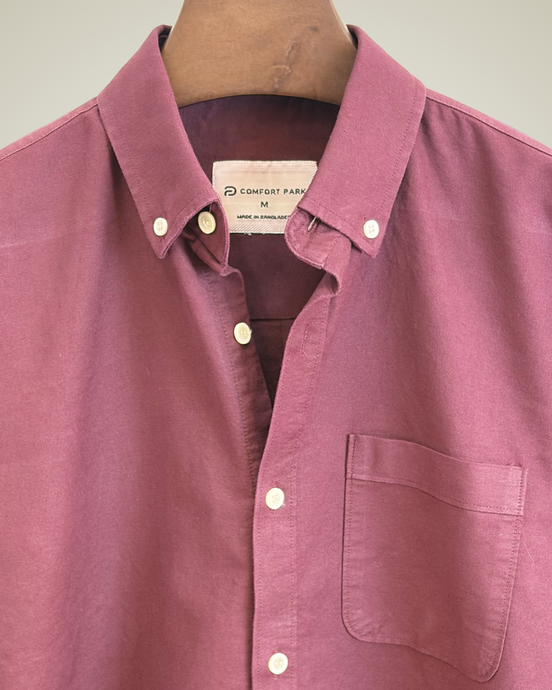 Vintage Maroon oxford cotton shirt