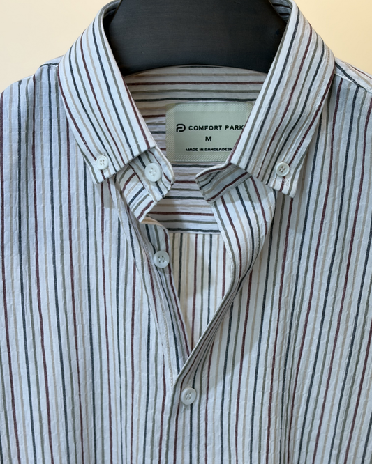 White Multi-Stripe