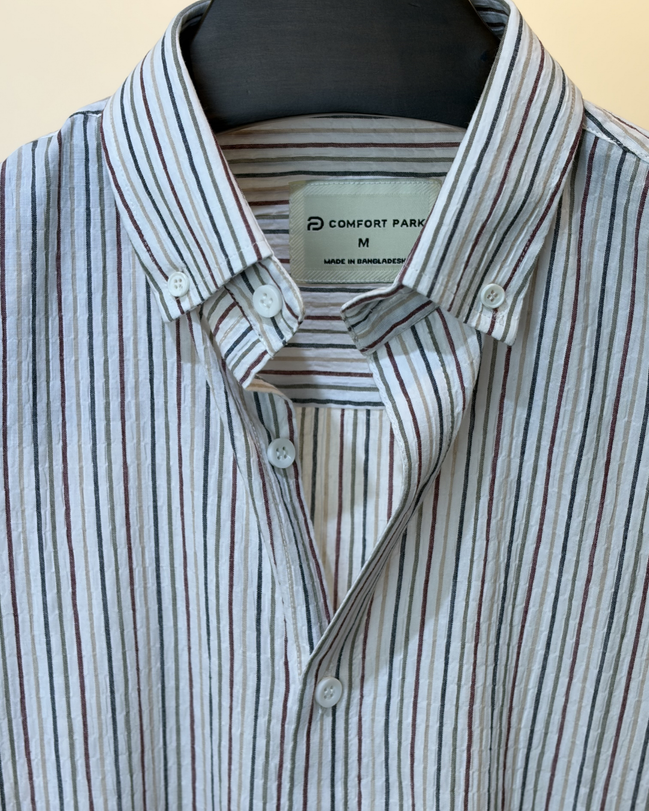 White Multi-Stripe