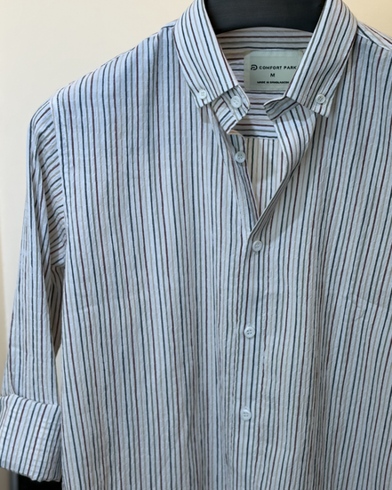 White Multi-Stripe
