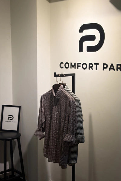Black and White Check Overshirt - Store Display | ComfortPark