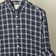Black textured check shirt