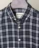 Black textured check shirt